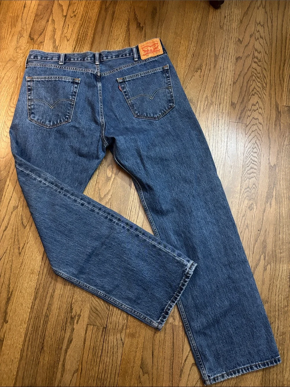 Levi's Men's 505 Straight Leg Medium Wash Blue Jeans Signature Patch W38 L32